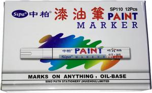 Маркер масляный Sipa PAINT SP 110(101) белый /12 /144 /1296 от компании Востокимпорт