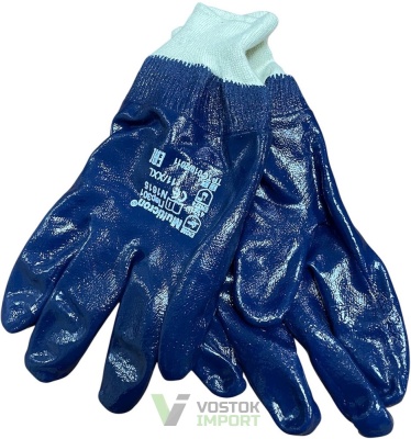 Перчатки синий облив, белый манж. масло-бензостойкие №66 /12 /360 от компании Востокимпорт