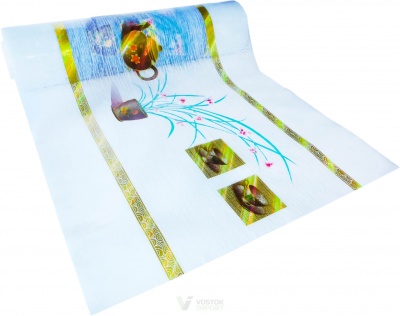 Клеенка силикон,  0.8мм* 80см*20м с/рис  HK - 2021C мрамор зелен от компании Востокимпорт