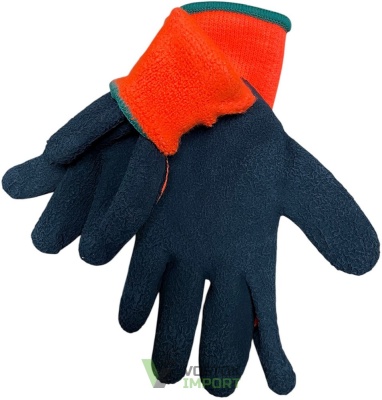 Перчатки оранжевые(салатовые), черная обливка №3131 XL /2 /12 /300 от компании Востокимпорт